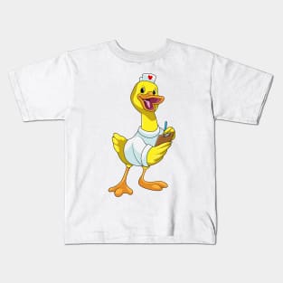 Duck as Nurse with Heart Kids T-Shirt